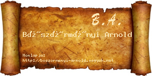 Böszörményi Arnold névjegykártya